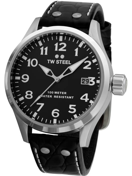TW-Steel VS100 men's watch, real leather strap