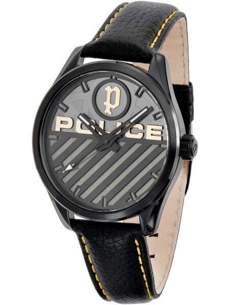 Police PEWJA2121403 men's watch, real leather strap