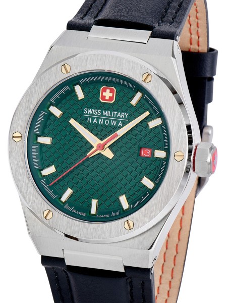 Swiss Military Hanowa SMWGB2101602 herrklocka, äkta läder armband