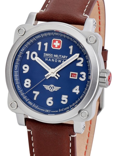 Swiss Military Hanowa SMWGB2101301 herrklocka, äkta läder armband