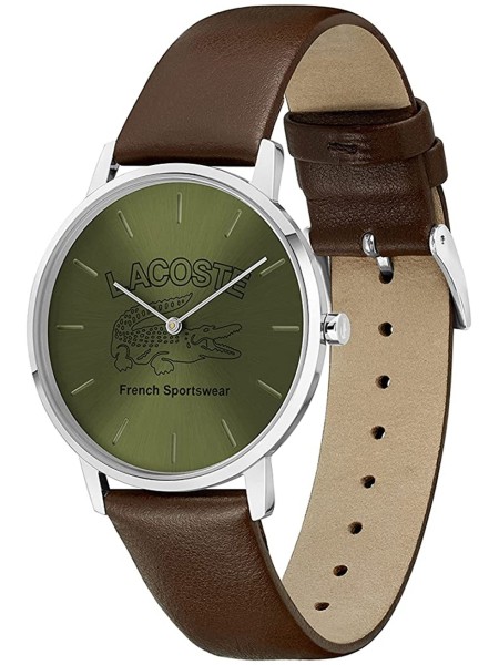 Lacoste 2011212 men's watch, real leather strap