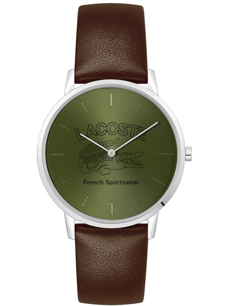 Lacoste 2011212 men's watch, real leather strap