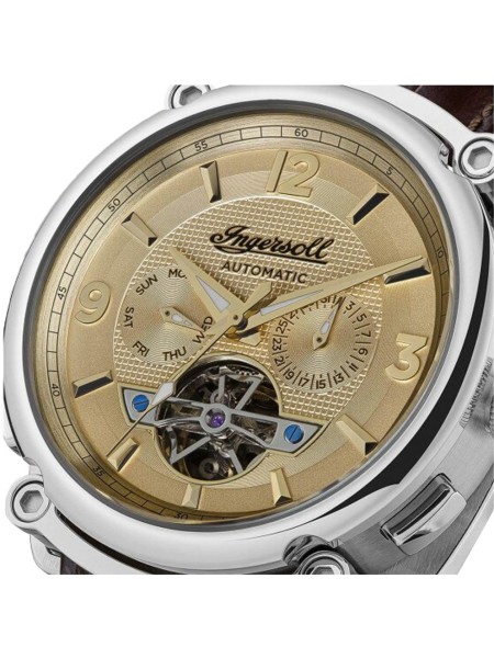 Ingersoll I01108 men's watch, real leather strap