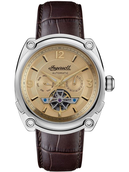 Ingersoll I01108 men's watch, real leather strap