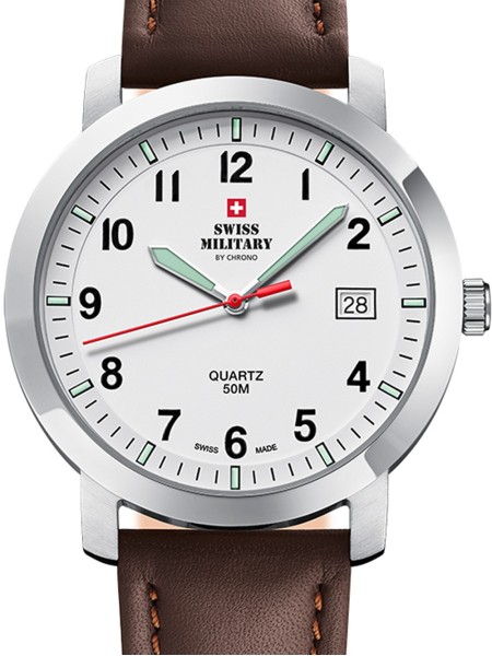 Swiss Military by Chrono SM34083.11 montre pour homme, cuir véritable sangle