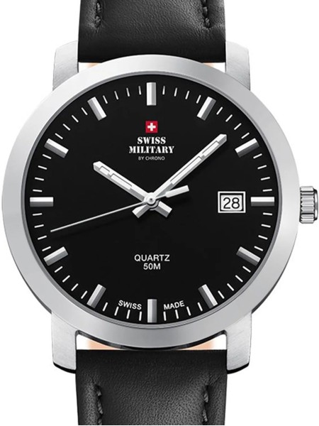 Swiss Military by Chrono SM34083.04 Reloj para hombre, correa de cuero real