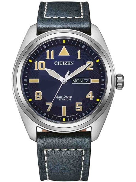 Citizen BM8560-45LE men's watch, real leather strap