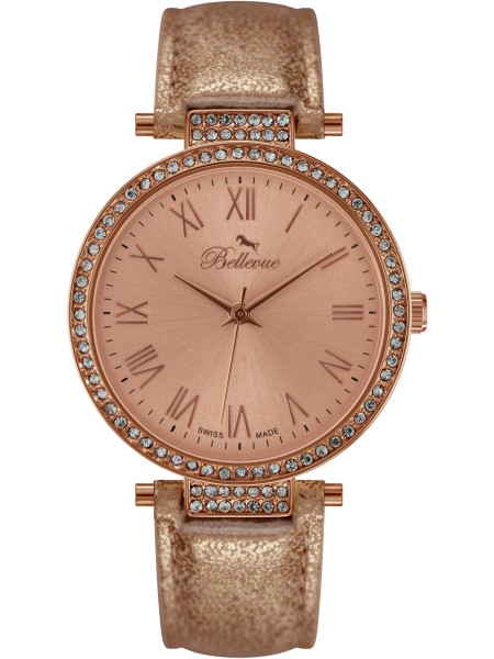 Bellevue B39 ladies' watch, synthetic leather strap