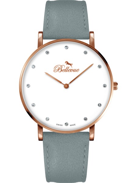 Bellevue B55 Relógio para mulher, pulseira de cuero sintético