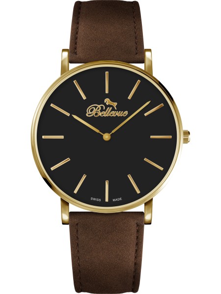 Bellevue B62 men's watch, synthetic leather strap