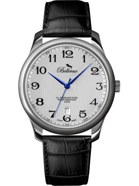 Bellevue B65 men's watch, synthetic leather strap