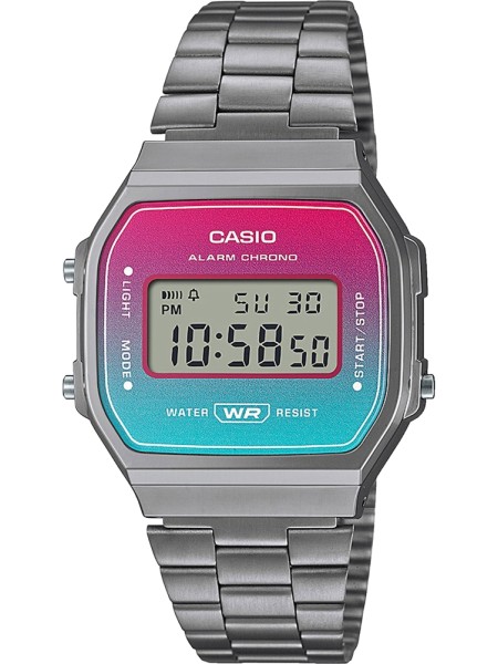 Casio A168WERB2AEF ladies' watch, stainless steel strap