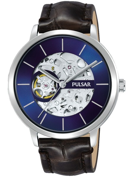 Pulsar P8A007X1 men's watch, real leather strap