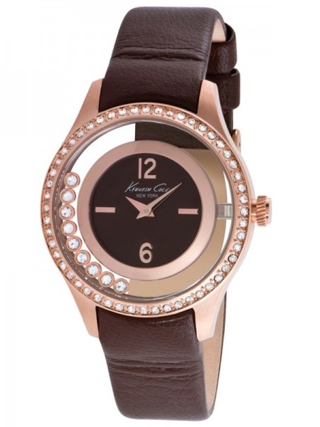 Kenneth Cole IKC2882 Relógio para mulher, pulseira de cuero real