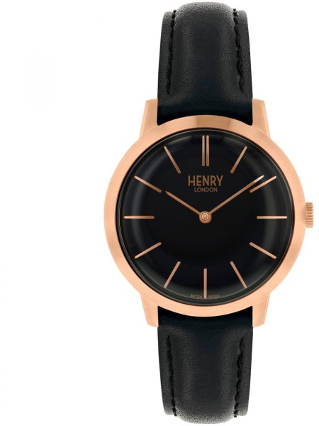 Henry London HL34-S0218 ladies' watch, real leather strap