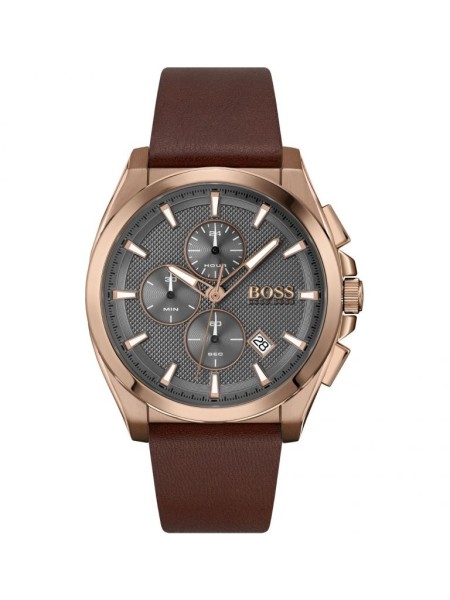 Hugo Boss 1513882 men's watch, real leather strap