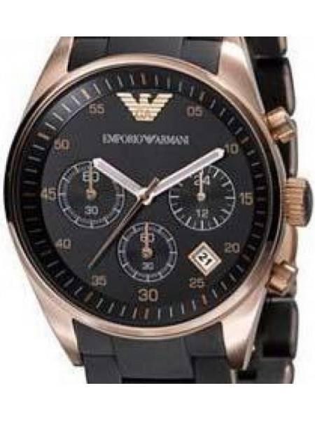 Emporio Armani AR5906 Relógio para mulher, pulseira de caucho