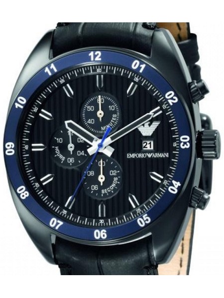 Emporio Armani AR5916 men's watch, cuir véritable strap