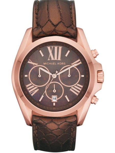 Michael Kors MK5551 ladies' watch, real leather strap