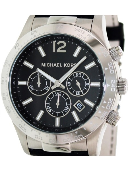 Michael Kors MK8215 herenhorloge, echt leer bandje