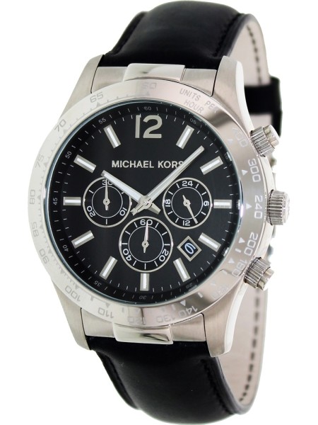 Michael Kors MK8215 herenhorloge, echt leer bandje