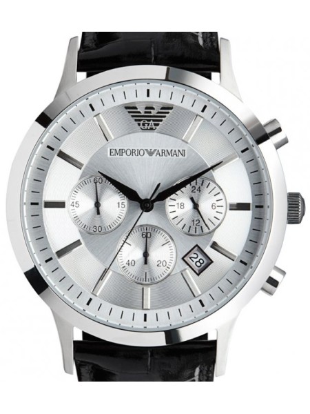 Emporio Armani AR2432 men's watch, cuir véritable strap