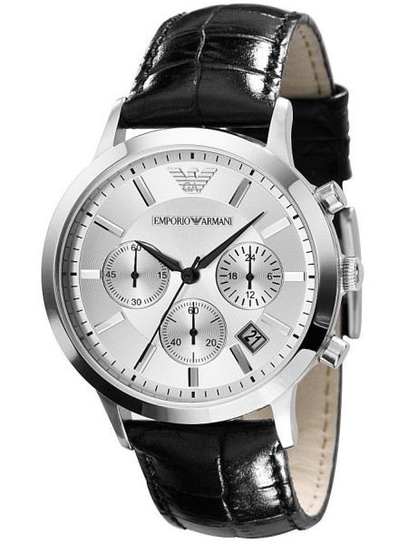 Emporio Armani AR2432 men's watch, real leather strap