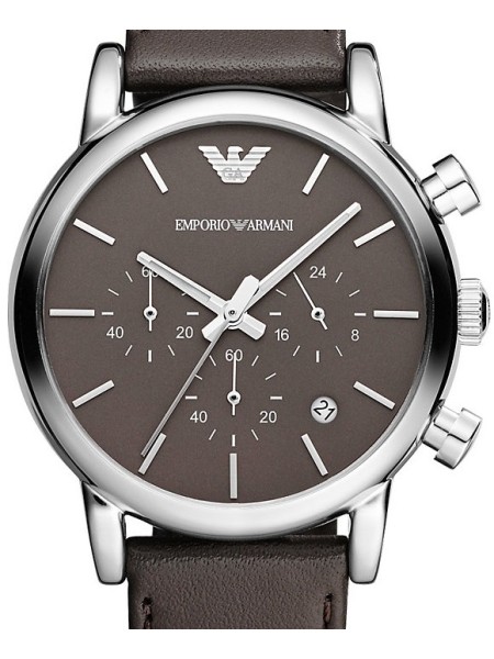Emporio Armani AR1734 men's watch, real leather strap