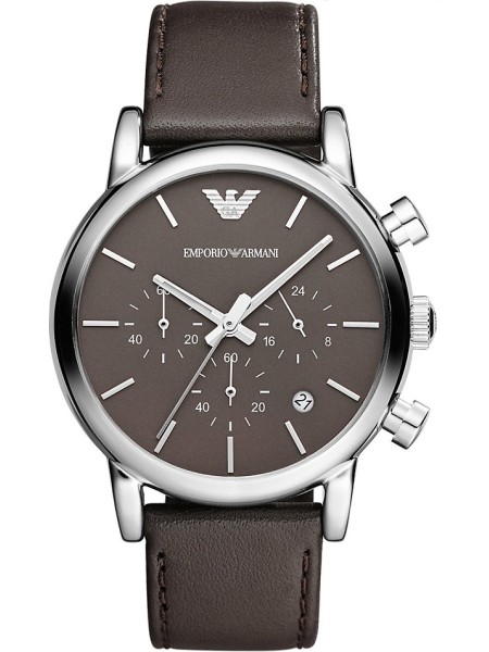 Emporio Armani AR1734 men's watch, cuir véritable strap