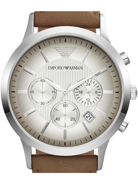 Emporio Armani AR2471 men's watch, real leather strap