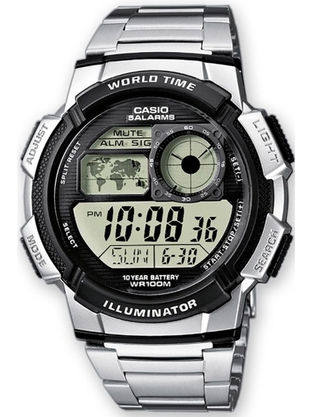 Casio Collection AE-1000WD-1AVEF men's watch, stainless steel strap