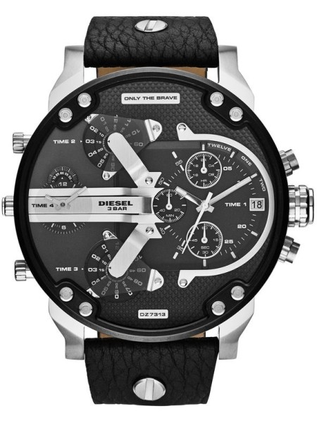 Diesel DZ7313 men's watch, real leather strap