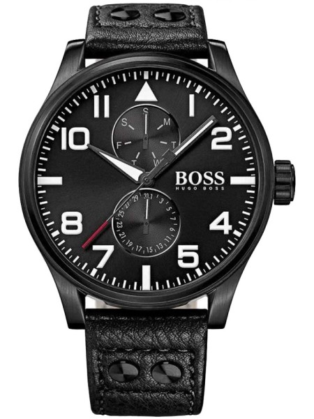 Hugo Boss 1513083 Herrenuhr, real leather Armband