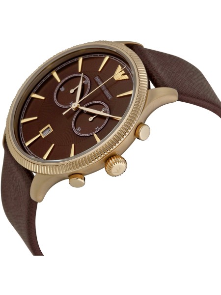 Emporio Armani AR1793 men's watch, real leather strap