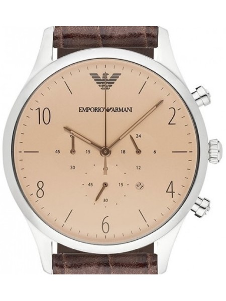 Emporio Armani AR1878 men's watch, real leather strap