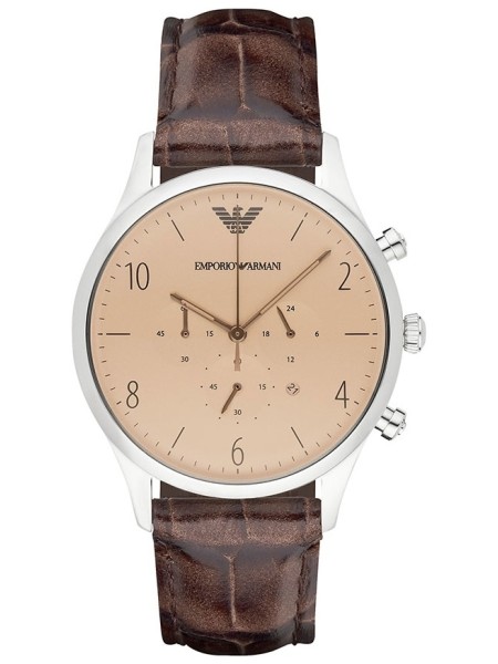 Emporio Armani AR1878 men's watch, real leather strap