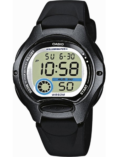 Casio LW-200-1B ladies' watch, rubber strap