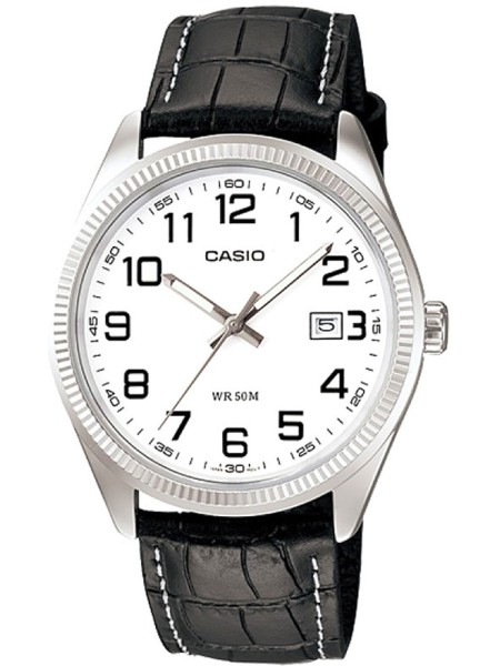 Casio Collection MTP-1302L-7B men's watch, cuir véritable strap
