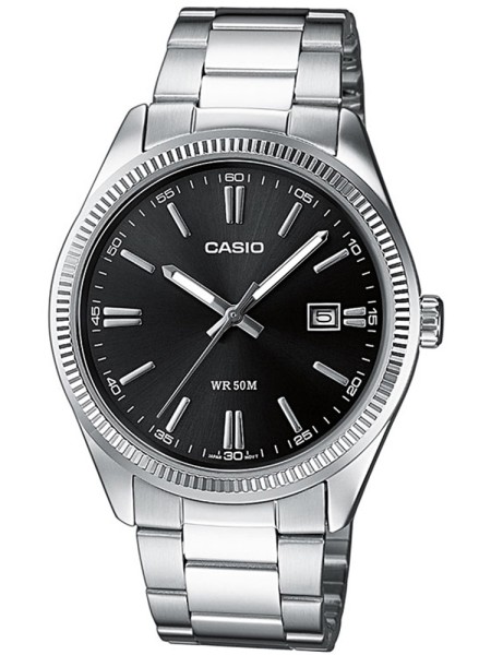 Casio Collection MTP-1302D-1A1 Herrenuhr, stainless steel Armband