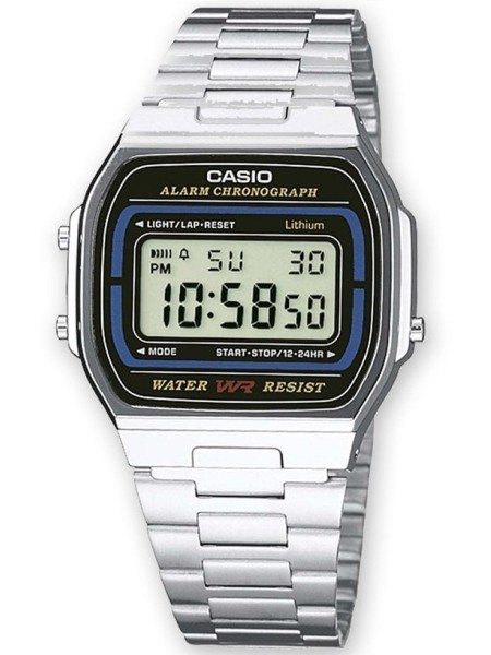 Casio A164WA-1VES men's watch, stainless steel strap