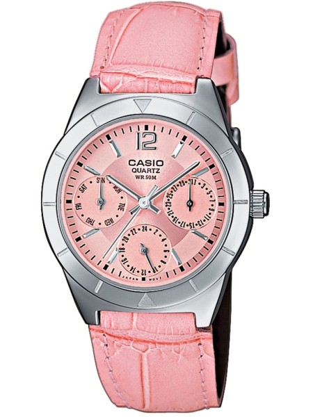 Casio ladies outlet watch leather strap